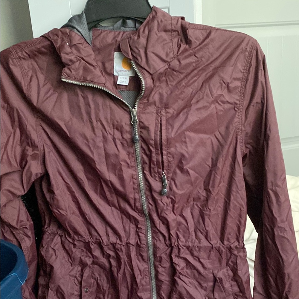 Carhartt Red Utility Jacket Lightweight Water-Resistant
